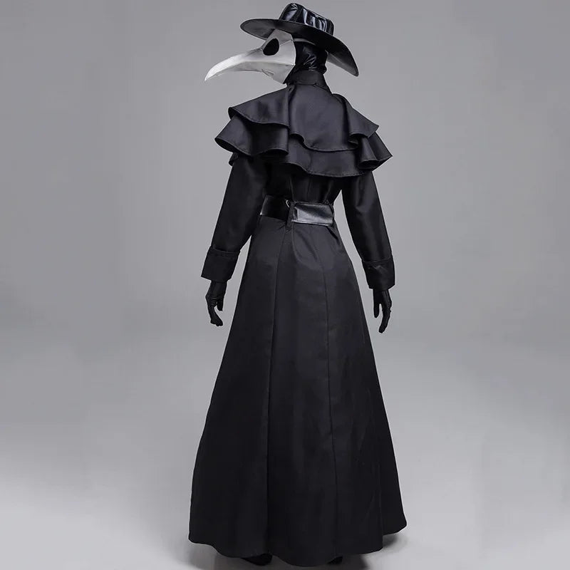 Halloween Plague Doctor Hooded Robe Costume